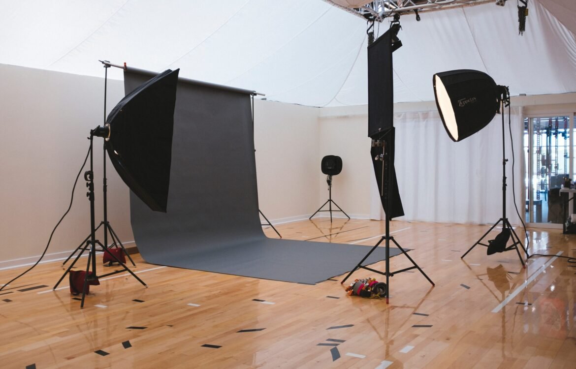 Set-up studio avec flashes et gélatines de couleur